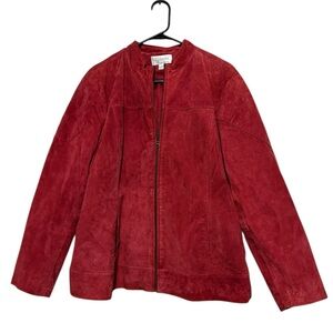 CH Banks Ed Genuine Pig Leather Suede Jacket Coat Women’s Plus Size 1X Fall Boho